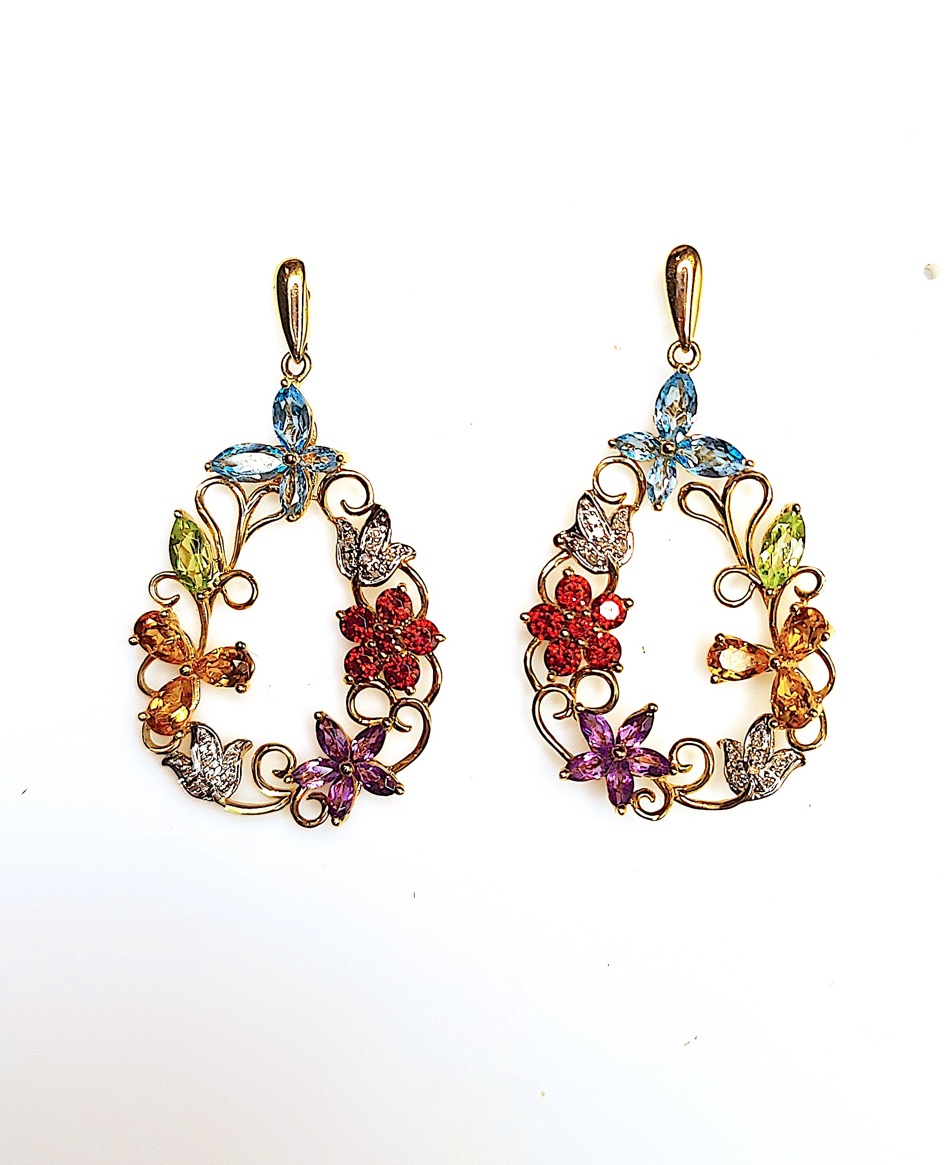 Multi-Colored Flower Earrings