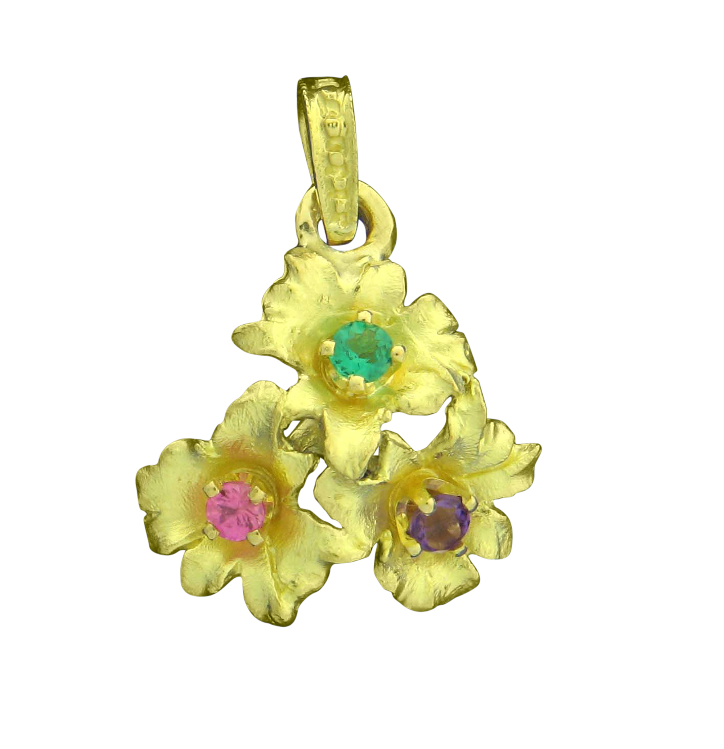 Gold Floral Pendant