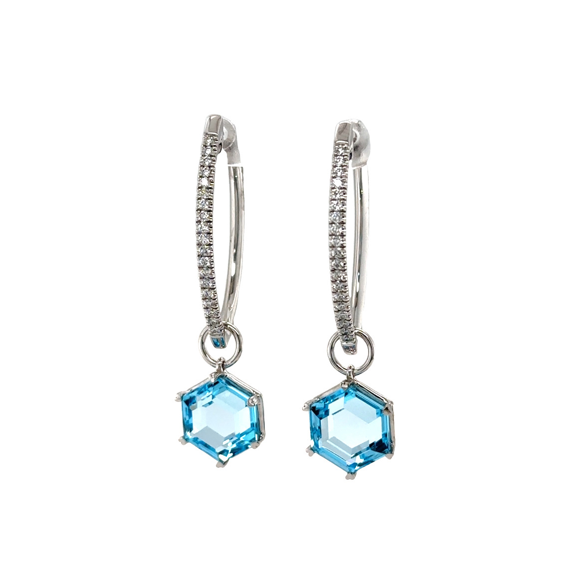 Hexagon Drop Earrings