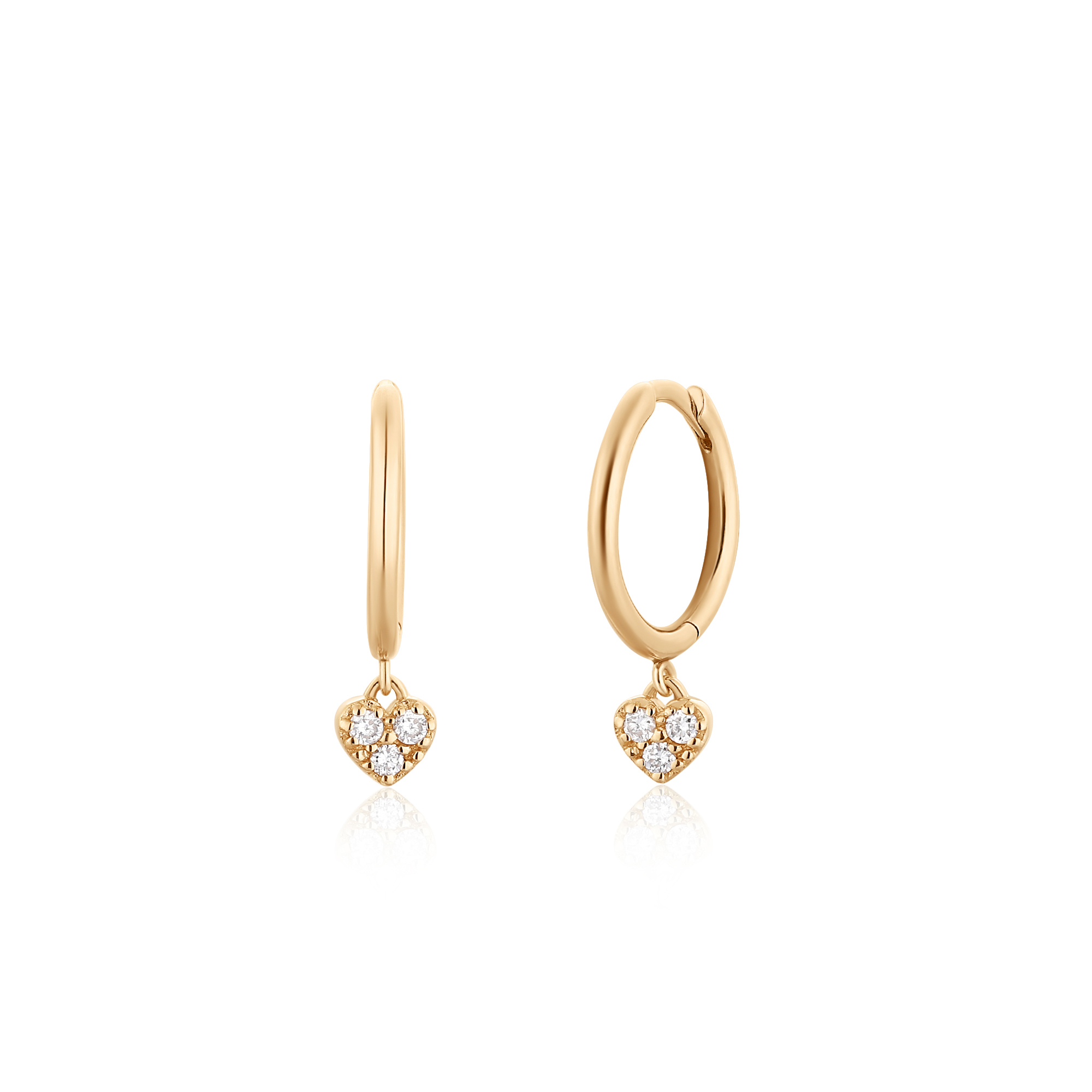 Sophie Diamond Heart Hoops