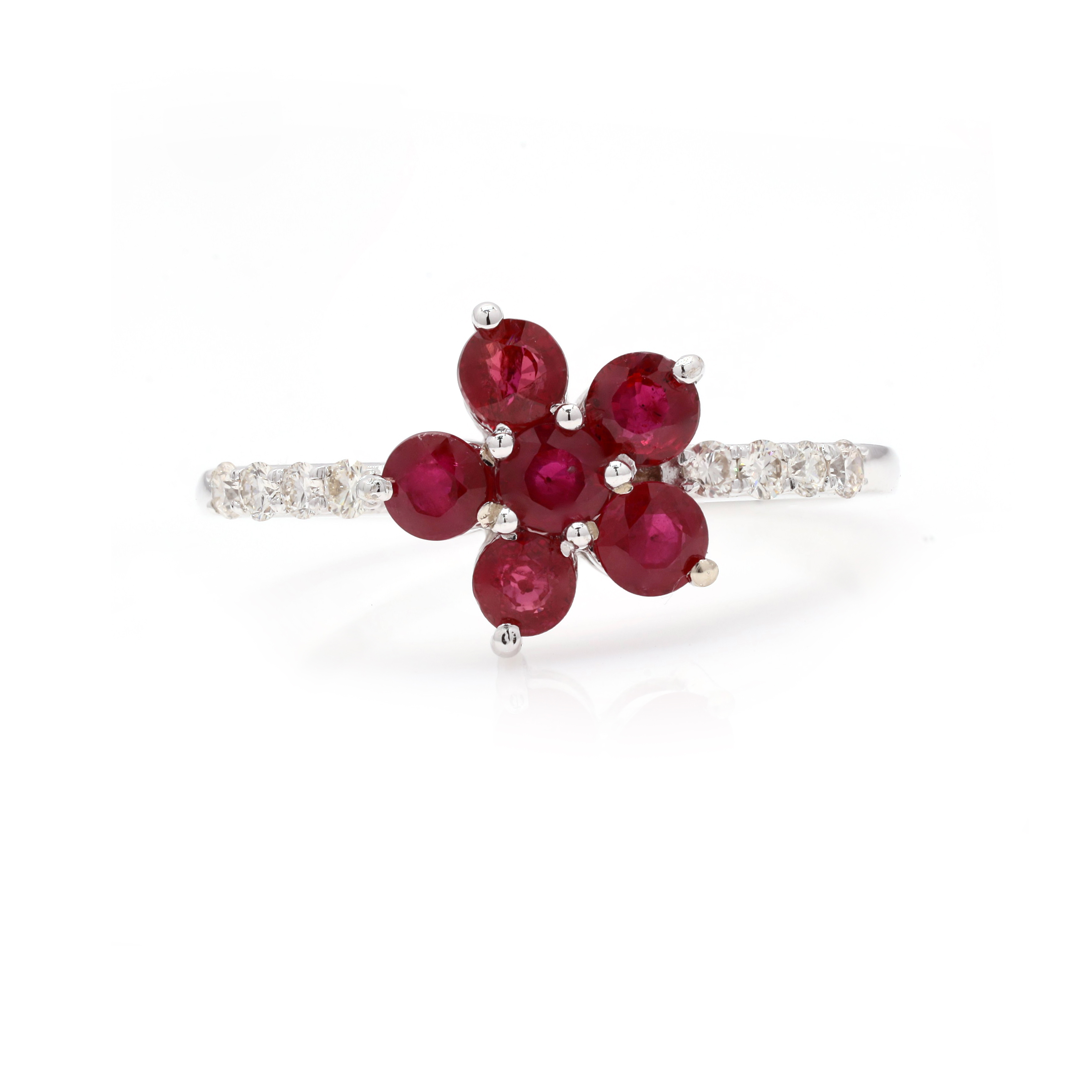 Ruby Flower Ring