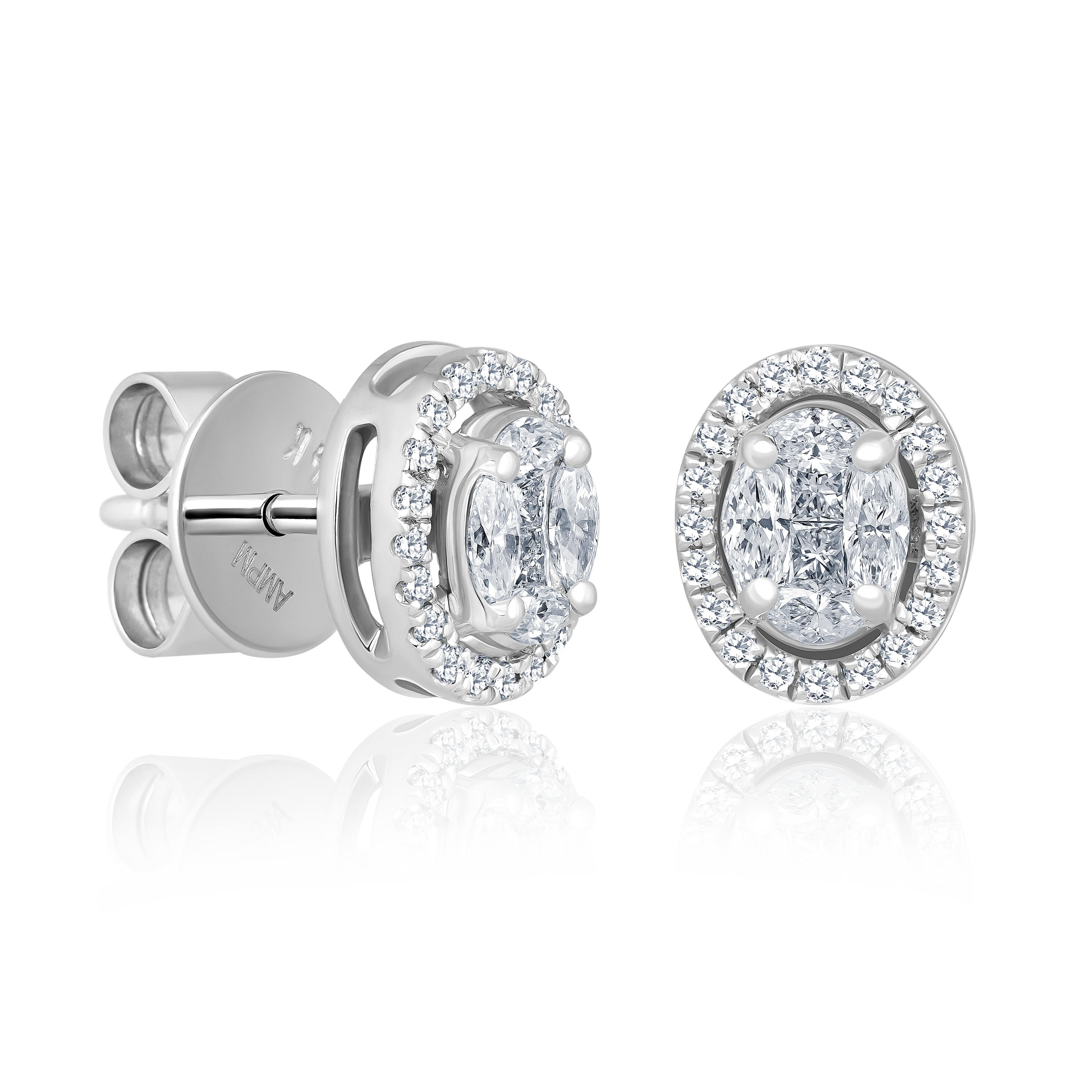 Oval Diamond Studs