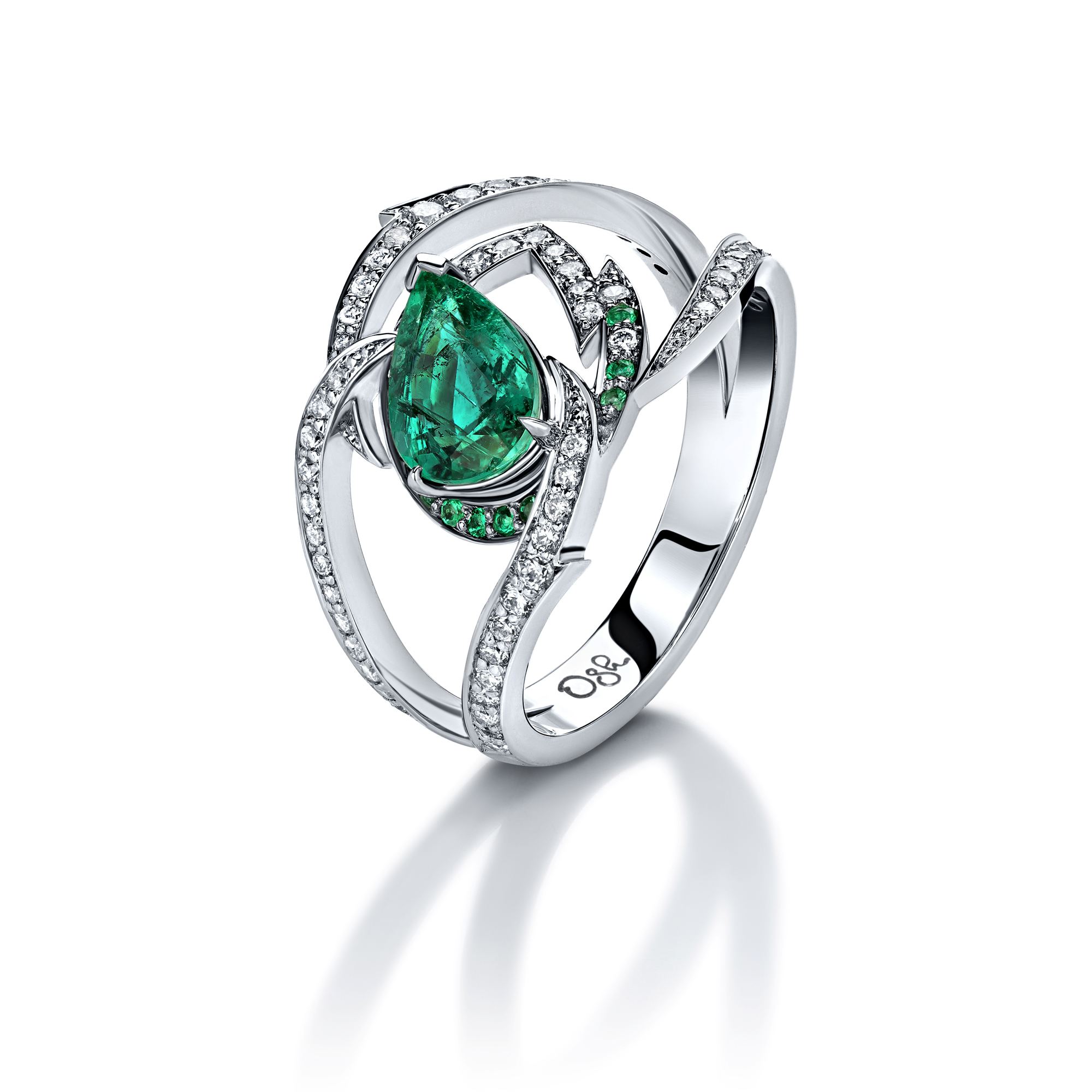 EMERALD TULIP Ring